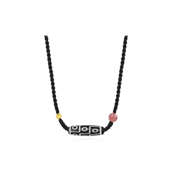 Master Kim Agate Handmade Braided String Necklace Unisex