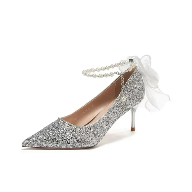QITUMAUL Slim Heel High Heels Women's-0