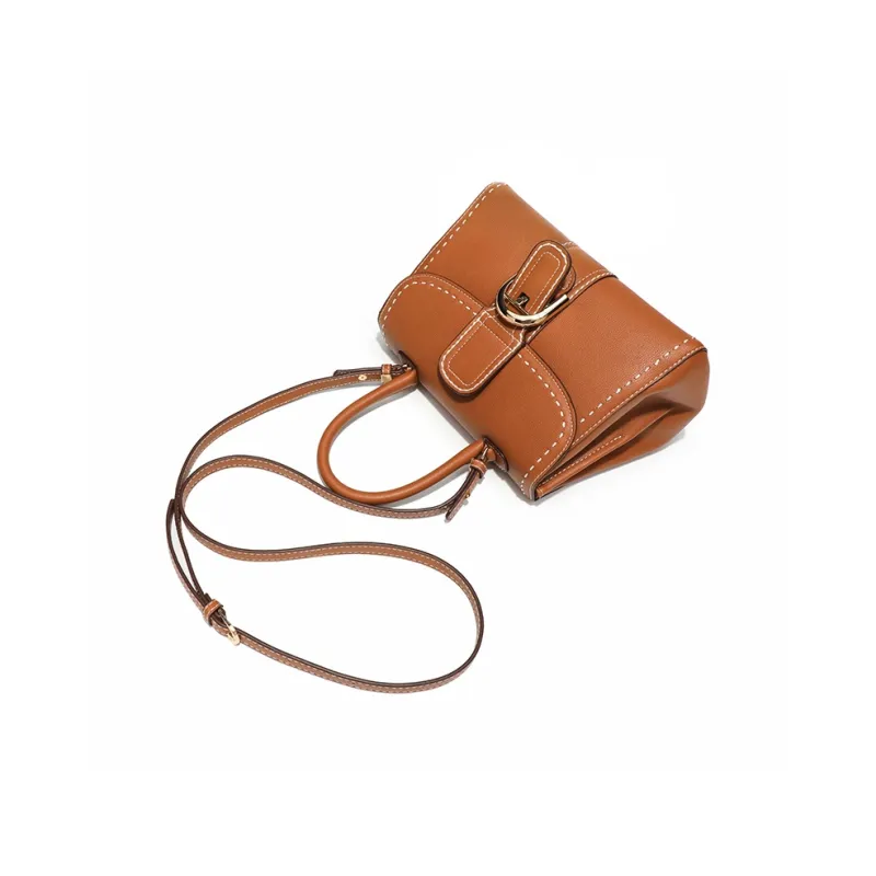 Vigno Synthetic Leather Shoulder Bag Crossbody Bag Handbag Regular Women's Brown/Pink/Blue/Black/Elephant Gray-3