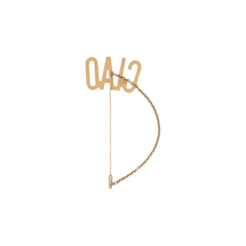 MOSCHINO Maxi Pin With Ciao Chain-1
