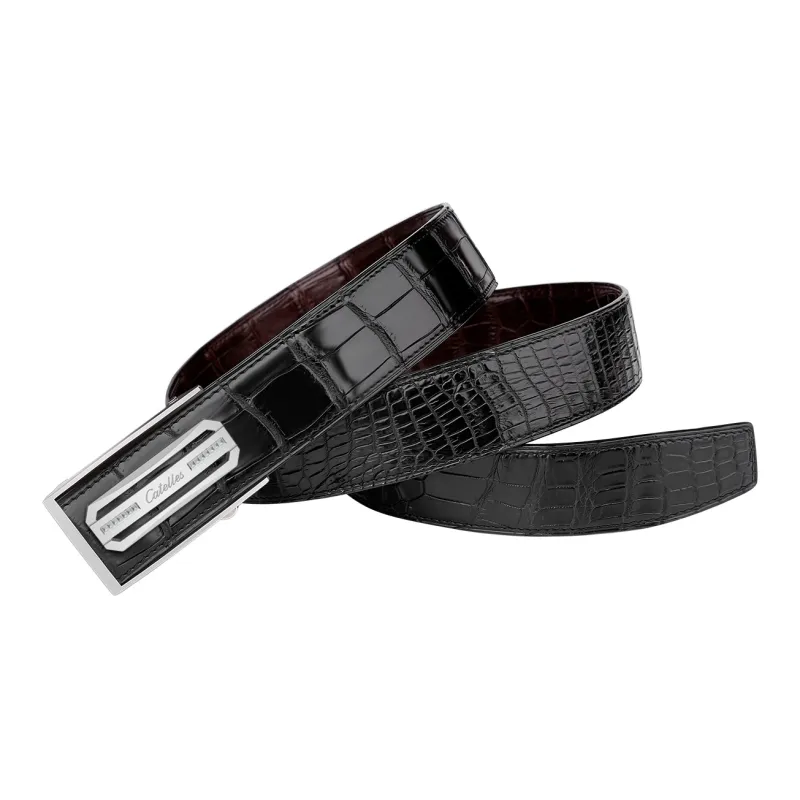 CATELLES Double Sided Crocodile Leather Leather Belts Men's 3.5cm/3.8cm-14