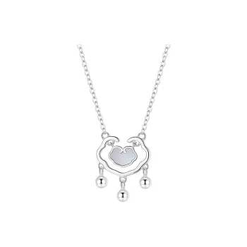 CHINA GOLD S925 Silver White Shell Necklaces Women's