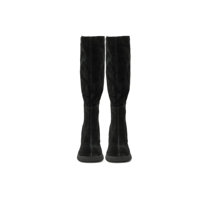 Little Sue Knee high Boots Women's Black/Milk Tea-3