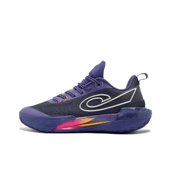 QIAODAN Spike 8 PRO Basketball Shoes Men Low Top Twilight Purple Mulberry Purple