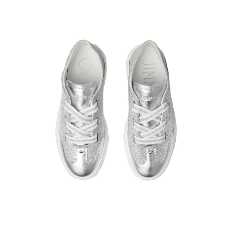 Jimmy Choo Diamond Light Flex/F Low Top Skateboard Shoes Women's Silver-5