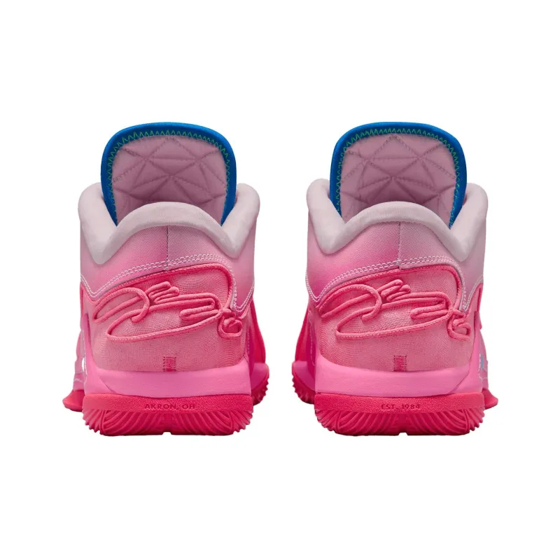 Nike LeBron 22 Anti Slip Wear Resistant Low Top Basketball Shoes Men's Pink White-3