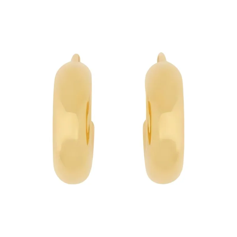 JIL SANDER Brass Earrings Unisex Gold-1