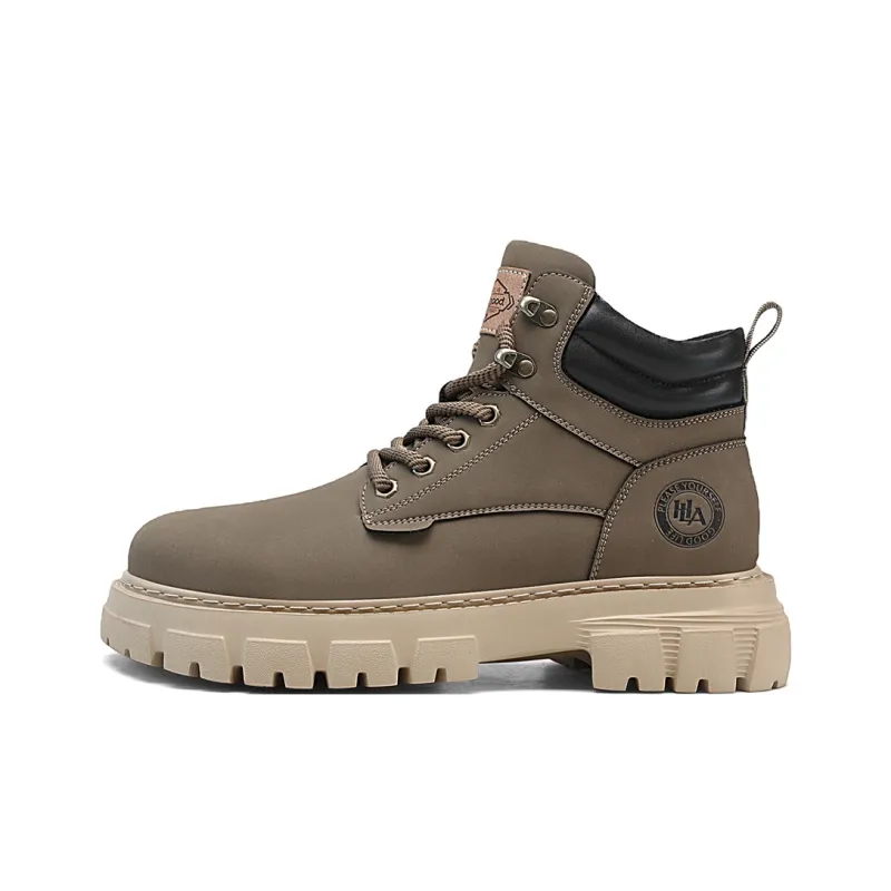 HLA Martin Boots Men Black/Earth Yellow/Dark Brown-10