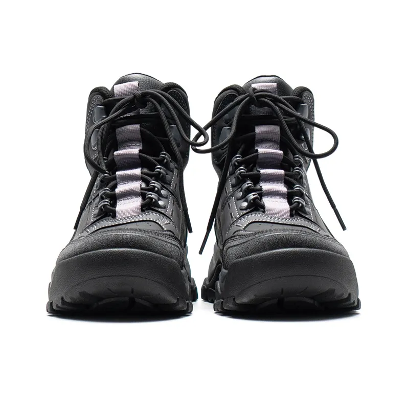 Mule Donkey Height Increasing Warmth High Top Casual Shoes Unisex Black-5