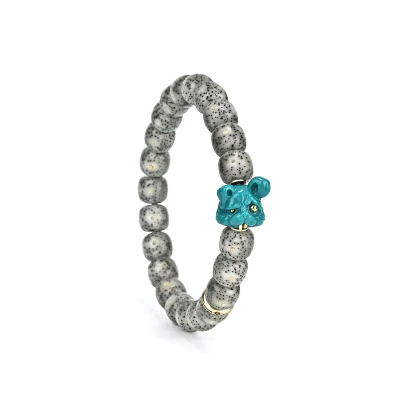 Yulan Wenwan Star Moon Bodhi Seeds Ice Clear Rabbit Style Buddhist Bead Fortune Bead Unisex-1