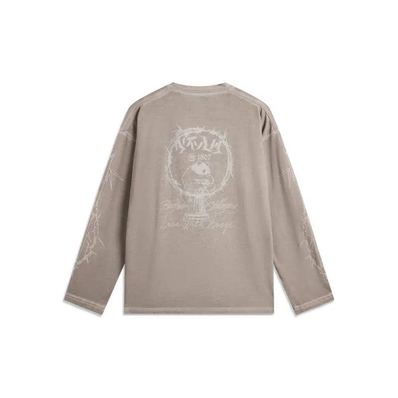LiNing BadFive T Shirt Men's Rock Ridge Gray-1