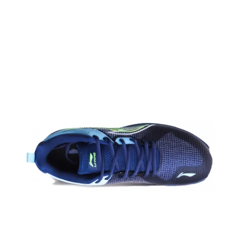 LiNing Durable Breathable Low-Top Running Shoes Women's Blue Black-2