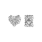 White Sandwich Cookie Stud Earrings
