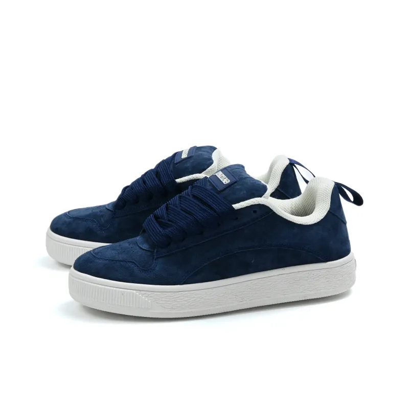 JIPAINIAO Puffy Shoes Low Top Skateboard Shoes Unisex Cerulean-2