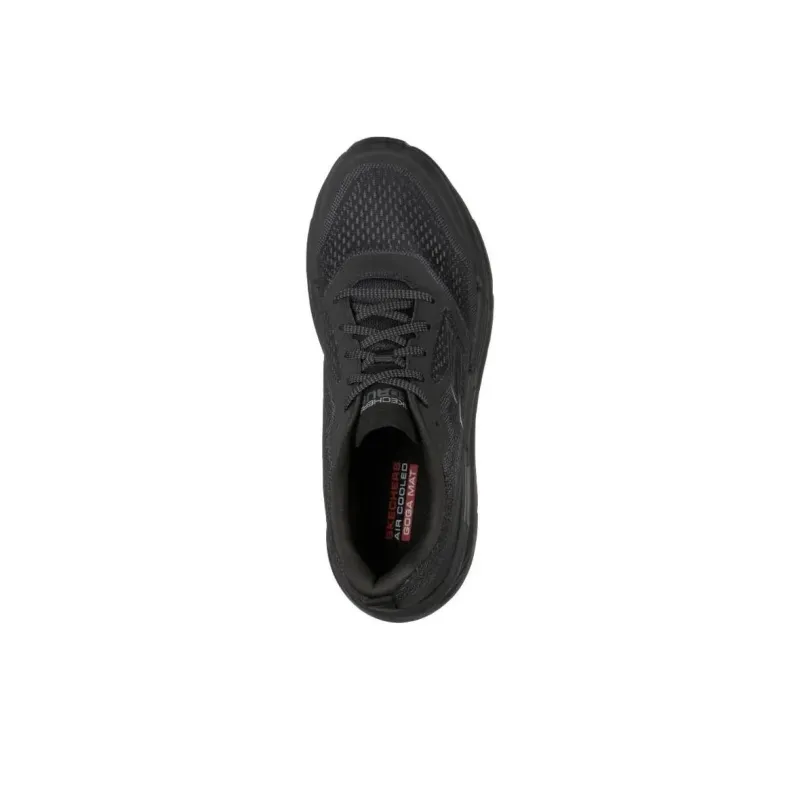 Skechers Max Cushioning Durable Breathable Low-Top Casual Running Shoes Men's Black Extra Wide Fit-3