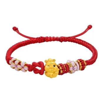 ZHOU LIU FU Chinese Zodiac Snake Collection Gold Bracelet Women's