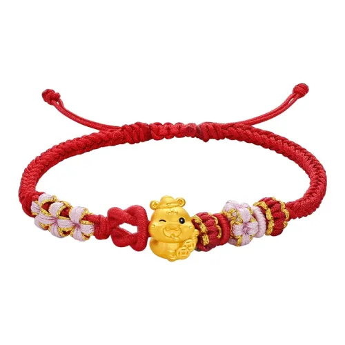 ZHOU LIU FU Chinese Zodiac Snake Collection Gold Bracelet Women's