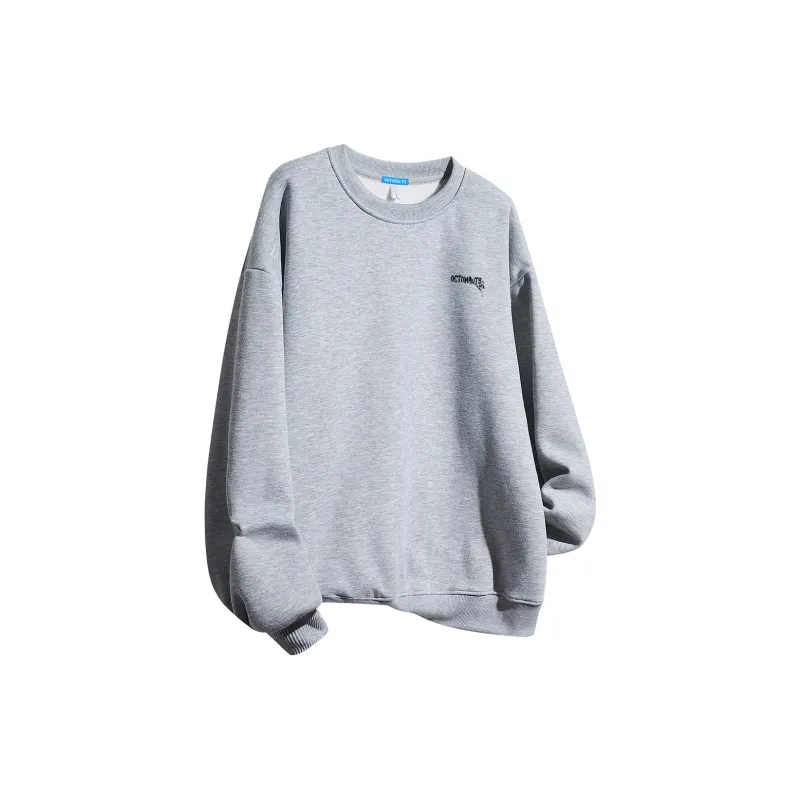 Small Columns Under The Sea Sweatshirt Unisex Light Gray-26