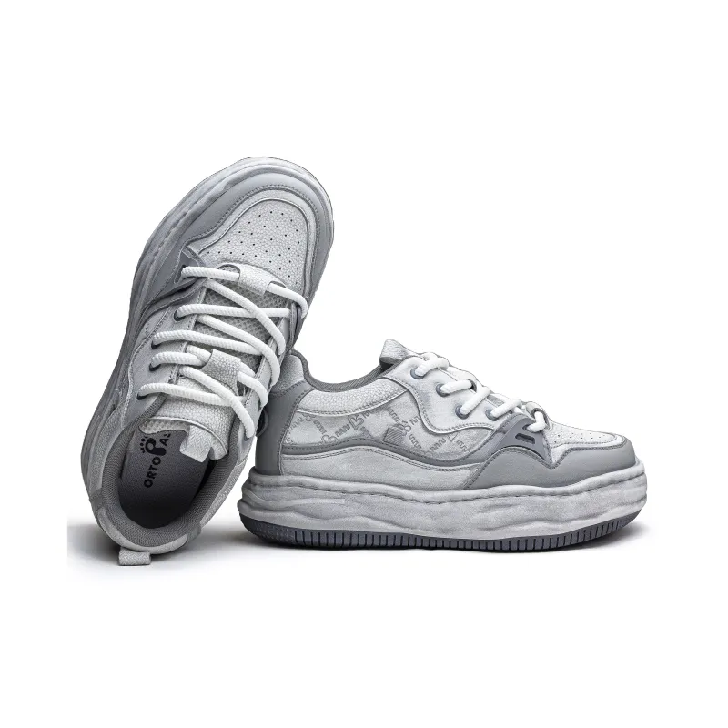 JIETEGONGYANG Cushioned Anti Slip Wear Resistant Waterproof Breathable Height Increasing Low Top Skateboard Shoes Men's-11