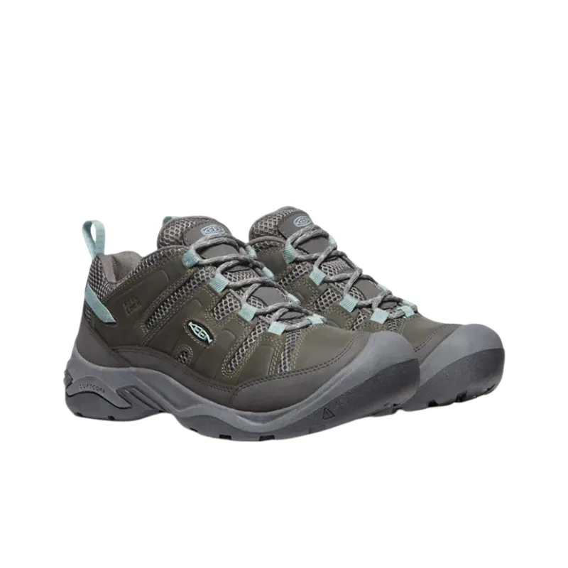 KEEN Circadia Vent Anti-Slip Wear-Resistant Low-Top Trekking Shoes Women's Gray Green-2