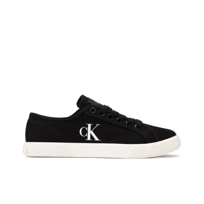 CALVIN KLEIN Low Top Canvas Shoes Women's Black/White-1