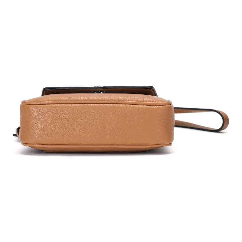 CALVIN KLEIN Artificial Leather Shoulder Bag, Crossbody Bag, Handbag Women's Brown-5