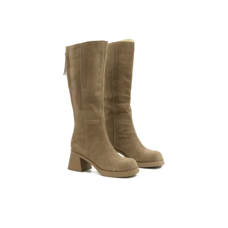 Little Sue Knee high Boots Women's Black/Milk Tea-8