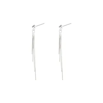 CHINA GOLD S925 Silver Drop Earrings Women's