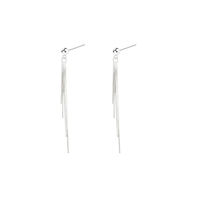 CHINA GOLD S925 Silver Drop Earrings Women's-0