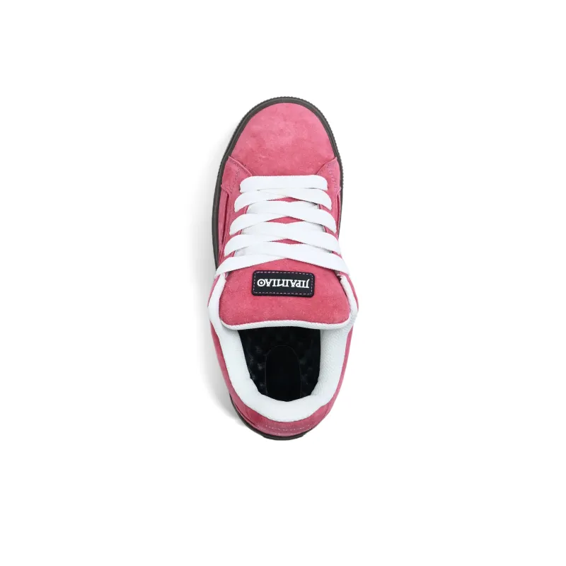 JIPAINIAO Low Top Skateboard Shoes Unisex Rose Red-3