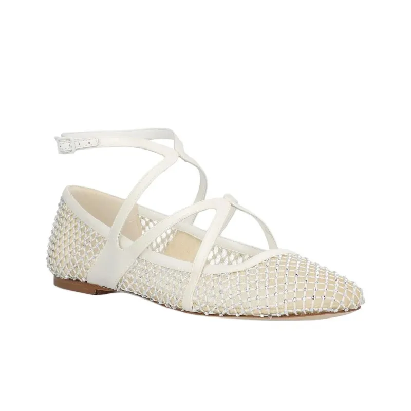 Jimmy Choo Astoria Casual Single Shoes Women's White-2