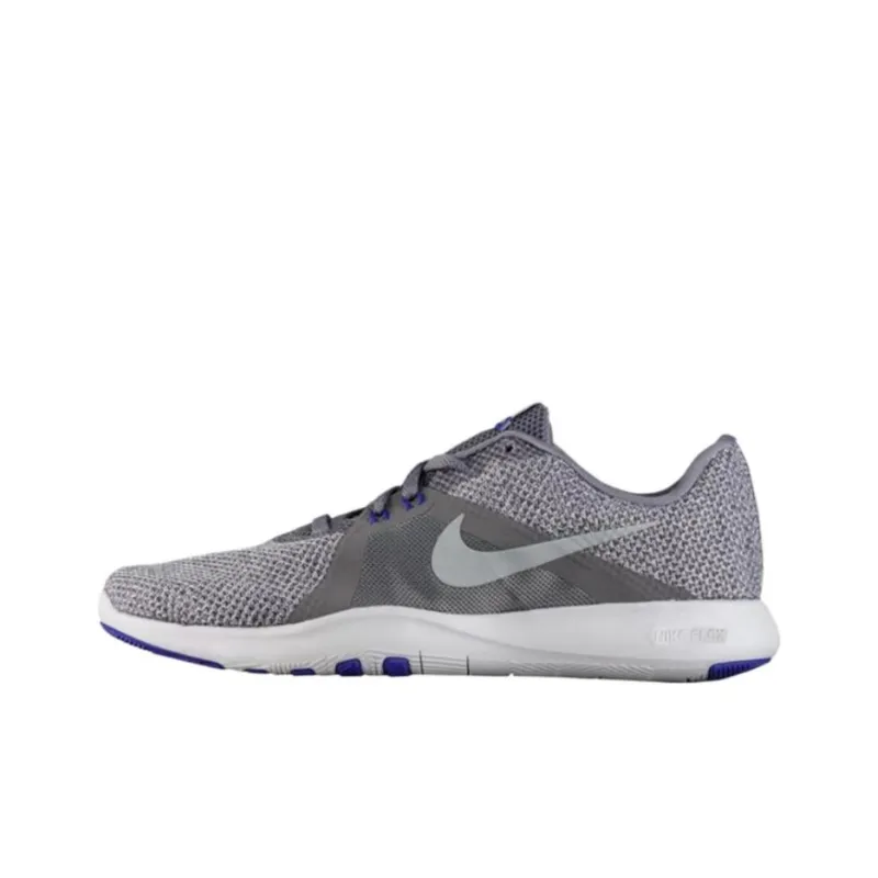 Nike Flex Trainer 8 Anti Slip Wear Resistant Low Top Training Shoes Women's Gray-0