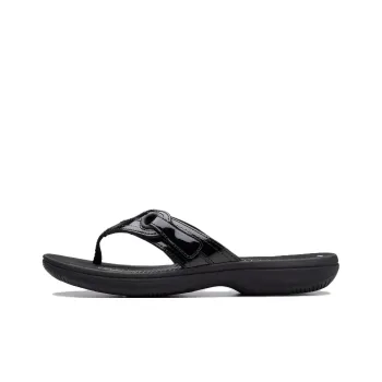 Clarks Abrasion-Resistant Flip Flops Women's Black