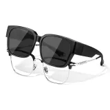 Frosted Black Frame with Polarized Gray Lens[821-C1]