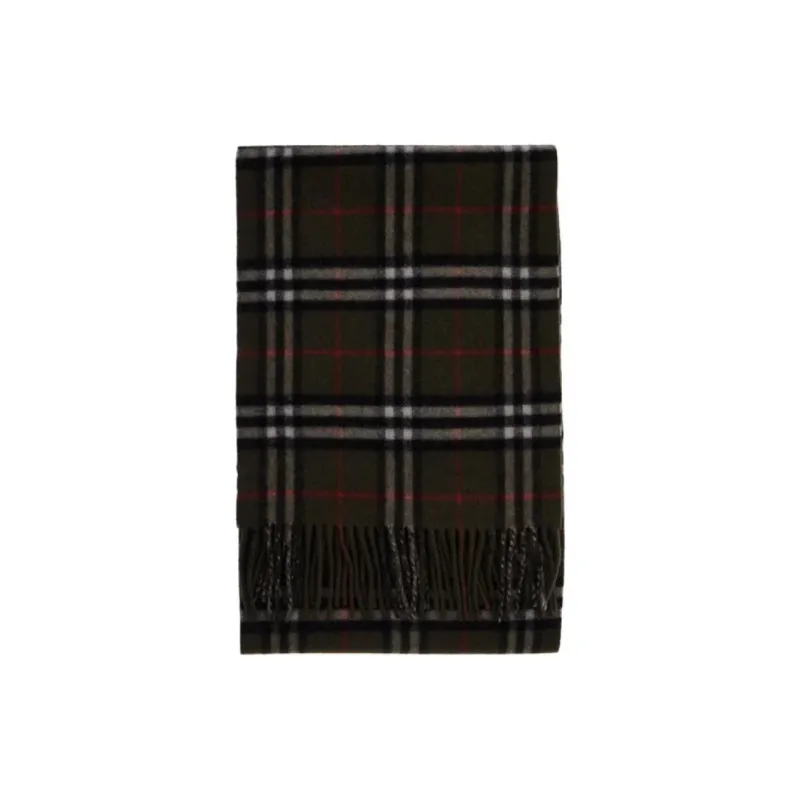 Burberry Cashmere Knit Scarves Unisex Dark Green-1