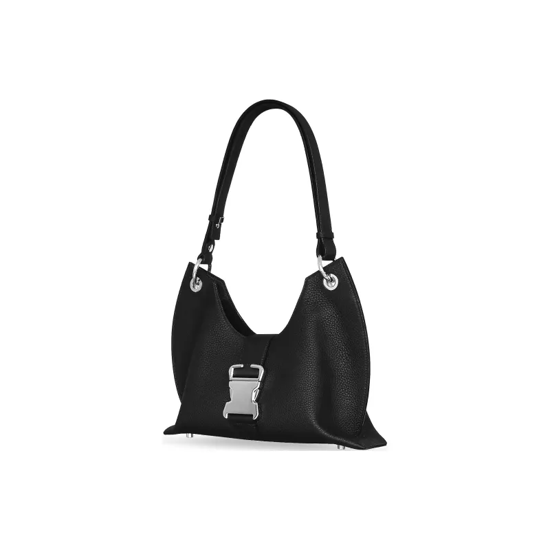 SHOW CORE Cow Leather Crossbody Bag Extra Large Women's Black-1