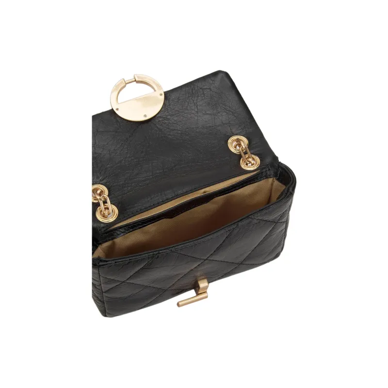 Vanessa Bruno Leather Crossbody Bag, Shoulder Bag Women's Black-3