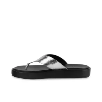 INJOYLIFE Slip Resistant Abrasion Resistant Flip Flops Unisex Silver