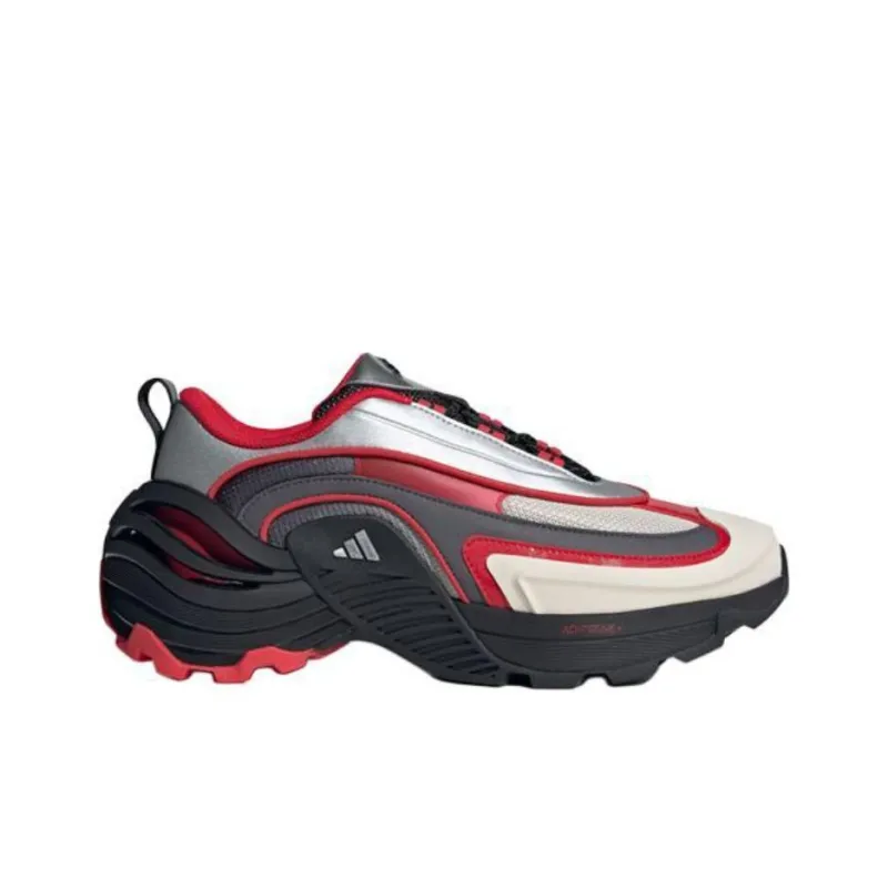 Adidas Wonder Runner Anti Slip Wear Resistant Low Top Running Shoes Unisex Silver Gray Red-1