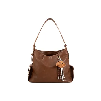 Vigno Synthetic Leather Handbag Shoulder Bag Regular Women's Ebony Palm/Black