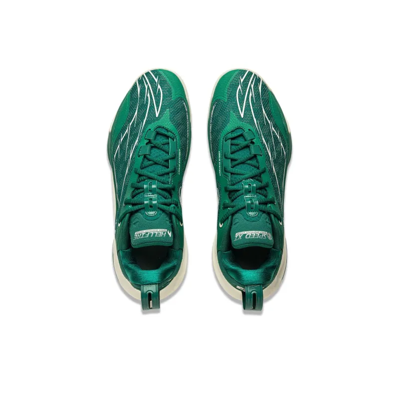 LiNing Flash Strike 11 Anti Slip And Wear Resistant Coverage Low Top Basketball Shoes Men's Green-3