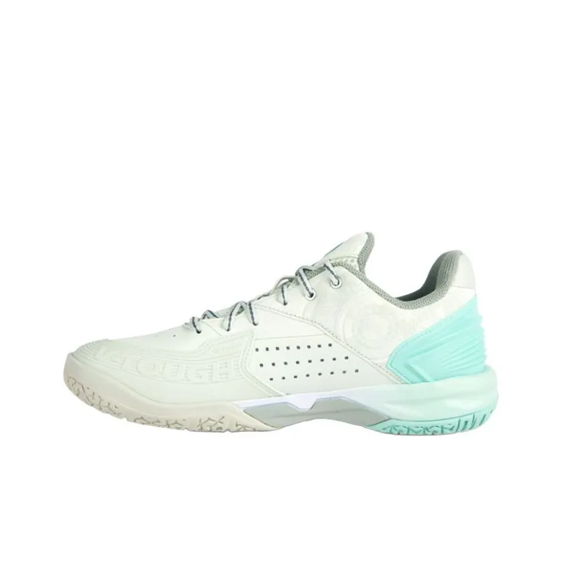 VICTOR Cushioning Wear Resistant Low Top Badminton Shoes Unisex Beige Blue-1