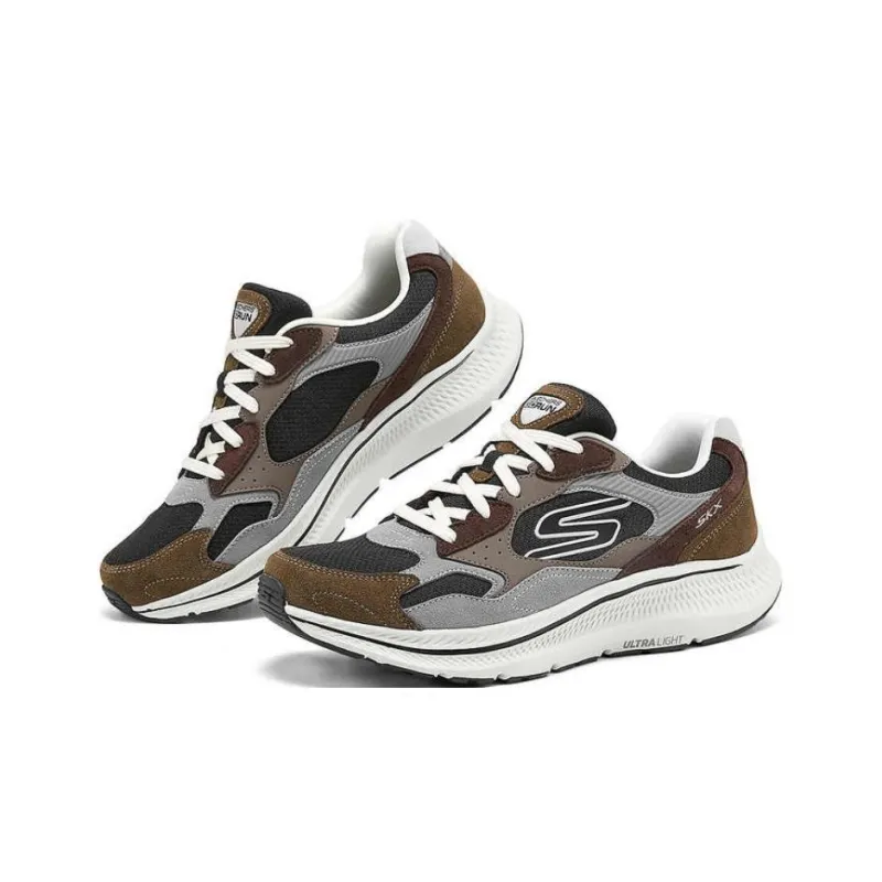 Skechers Go Run Consistent 2.0 Anti Slip Wear Resistant Low Top Casual Running Shoes Men's Brown Black-2