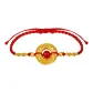 Cut-Out Filigree Ruyi Buckle Red String Bracelet