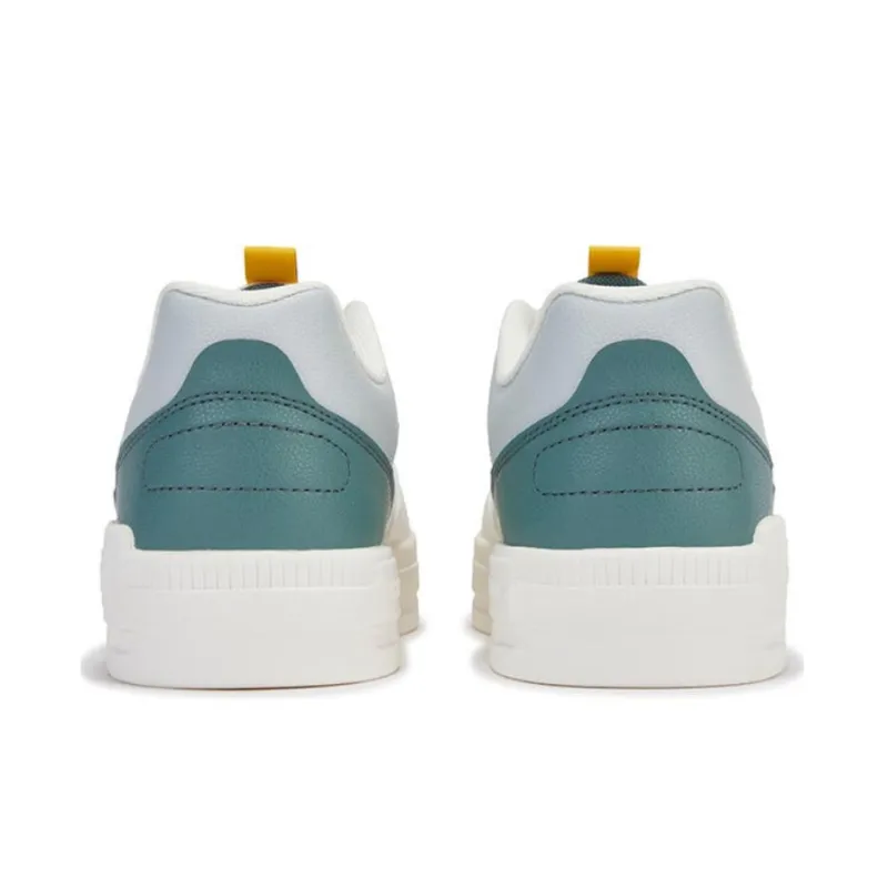 361° Air Force One Slip Resistant Cushioning Low Top Skateboard Shoes Men's White Green-3