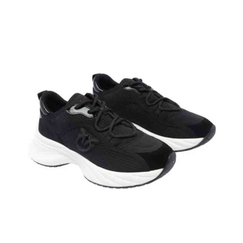 PINKO Logo Patch Lace Up Sneakers Women's-3