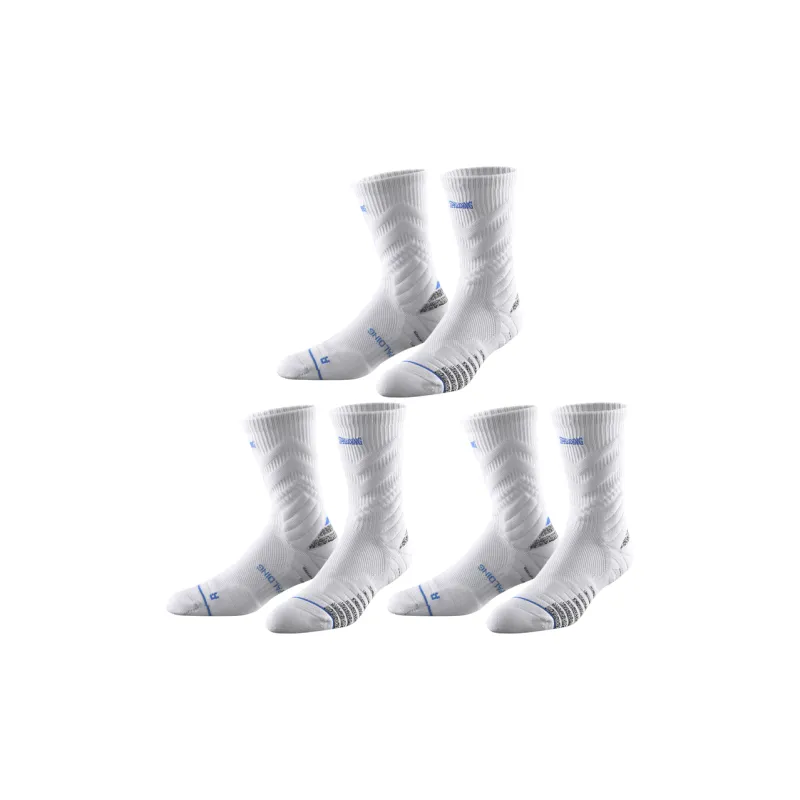 SPALDING Professional Basketball Socks Trendy Versatile Warm Elite Socks Comprehensive Training Unisex 3 Pack-2
