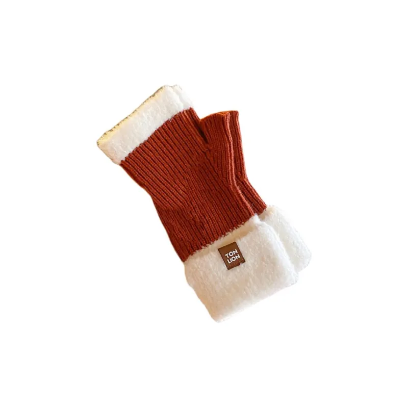 Tonlion Sheep Wool Knit Gloves Women's-16