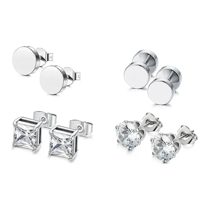 Inkopper Alloy Stud Earrings Unisex-3