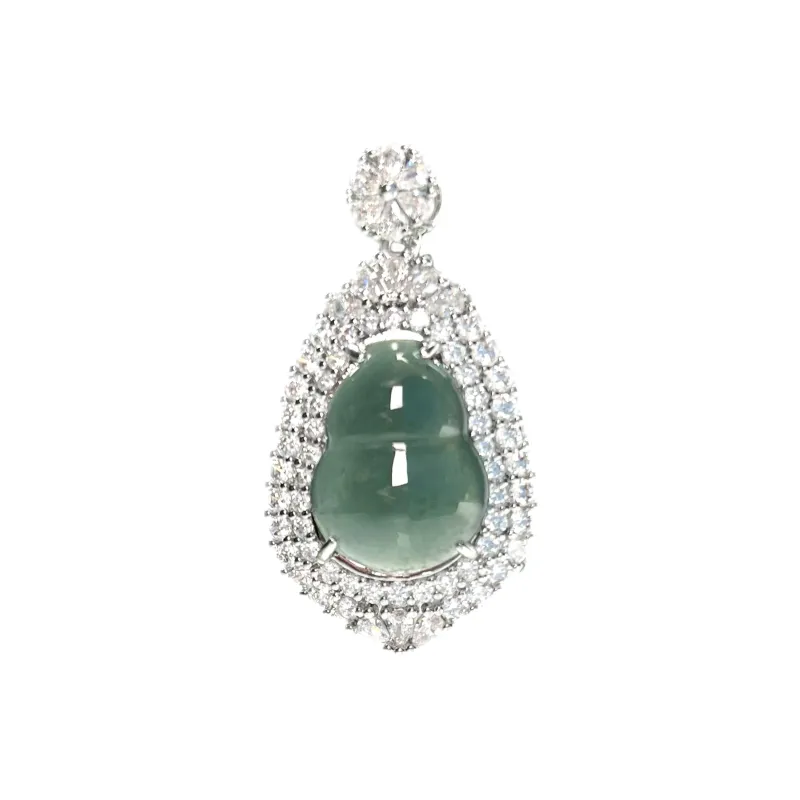 WENFUGE Bean Type Jadeite Pendants Unisex-1